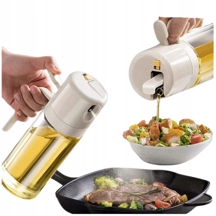 DOZOWNIK DO OLEJU OLIWY OCTU BUTELKA SZKLANA SPRAY SPRYSKIWACZ 550 ml