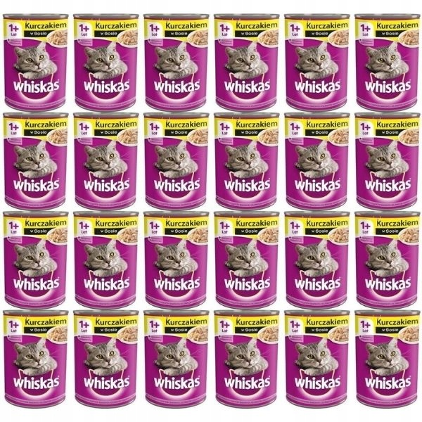 WHISKAS Kurczak 24x400g Puszka karma dla kotów