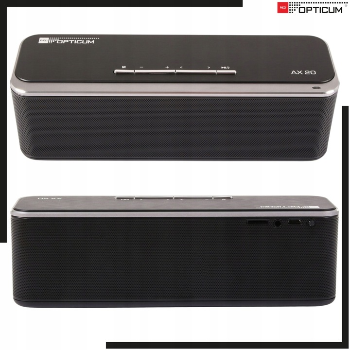 GŁOŚNIK BLUETOOTH PRZENOŚNY 10W AX20 BEZPRZEWODOWY MOCNY BAS AUX