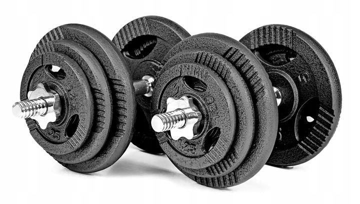 HANTLE ŻELIWNE regulowane 2x20KG SAPPHIRE zestaw HANTLI gryfy obciążenia