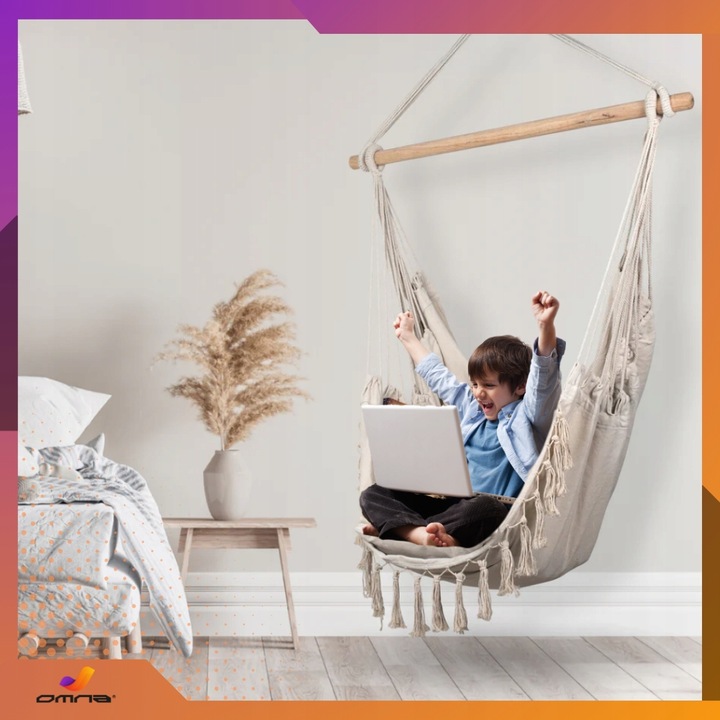 Fotel wiszący krzesło Brazylijskie Huśtawka Hamak Ogrodowy Na Balkon