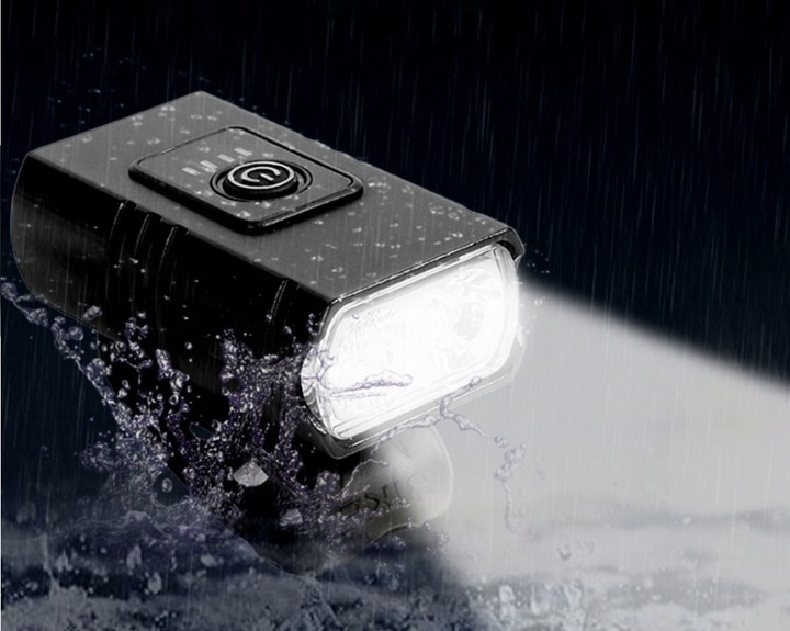 MOCNA LED LAMPKA ROWEROWA ACU USB PRZÓD + TYŁ