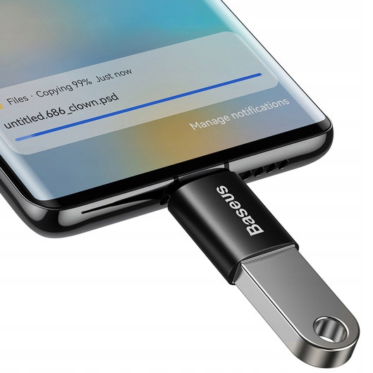 Baseus mini przejściówka, adapter USB-C na USB-A