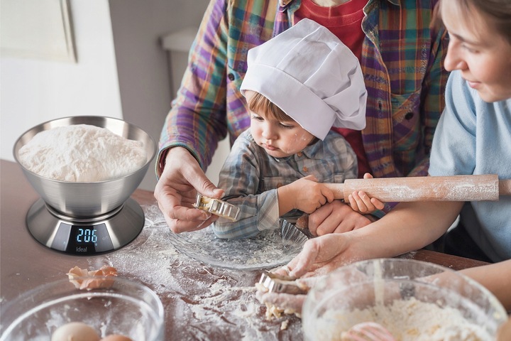 Waga kuchenna IDEAL elektroniczna z MISKĄ PRECYZYJNA DOTYKOWY PANEL
