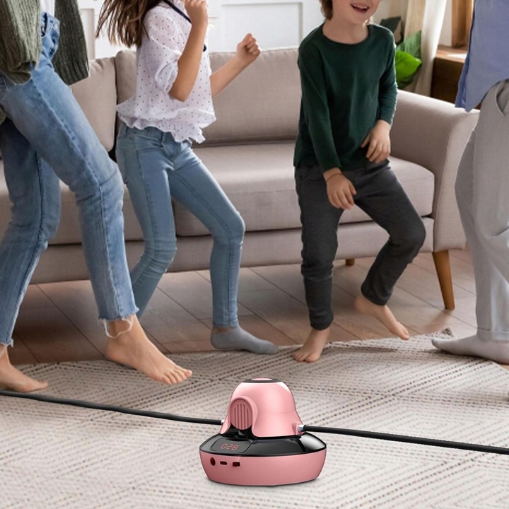 SKAKANKA INTELIGENTNA AUTOMATYCZNA DLA DZIECKO Z LED LICZNIK + PILOT RÓŻOWY