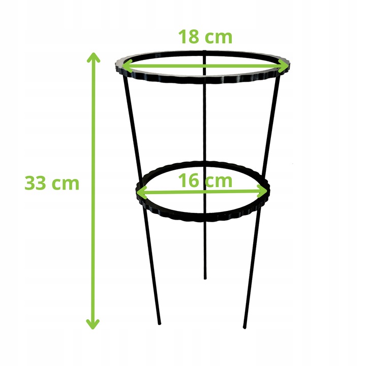 Podpórki do roślin kwiatów podpora pierścieniowa podpórka RINGS S33cm 16/18