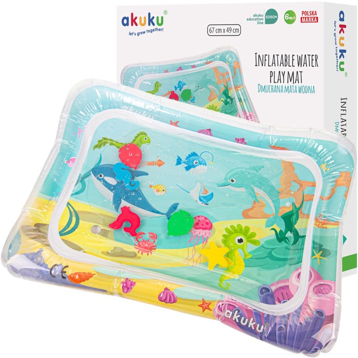 AKUKU MATA WODNA SENSORYCZNA DMUCHANA DLA NIEMOWLĄT XXL