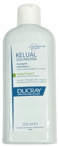 DUCRAY SQUANORM szampon do włosów przeciwłupieżowy ŁUPIEŻ TŁUSTY 200