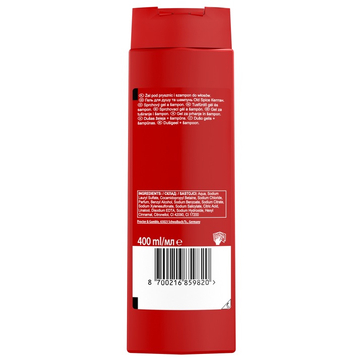 Old Spice Captain Żel męski pod prysznic i szampon 3w1, 6 x 400ml