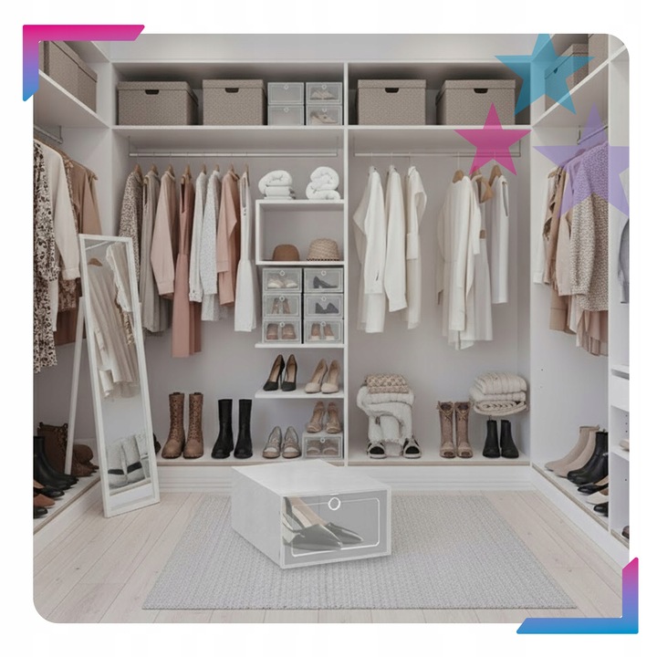 10X PUDEŁKA NA BUTY ORGANIZER PUDEŁKO SZAFKA PÓŁKA POJEMNIKI STOJAK