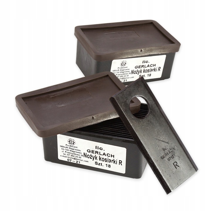 NÓŻ NOŻYK DO KOSIARKI ROTACYJNEJ 18 SZT GERLACH 94x40x3 NOŻE KOMPLET