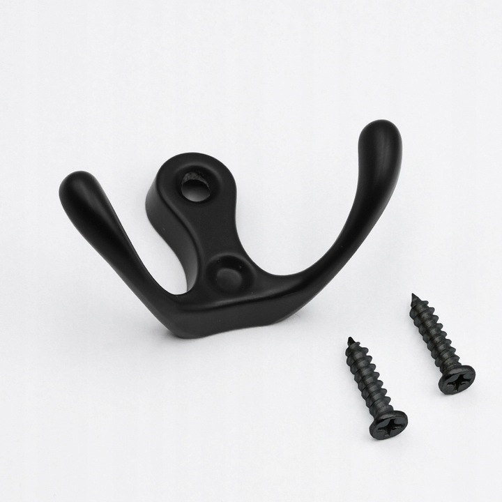 10x HACZYK NA UBRANIA CZARNY WIESZAK NA UBRANIA ŚCIENNY WIESZAK