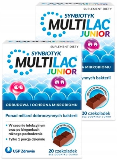 MULTILAC JUNIOR probiotyk dla dzieci czekoladki x2