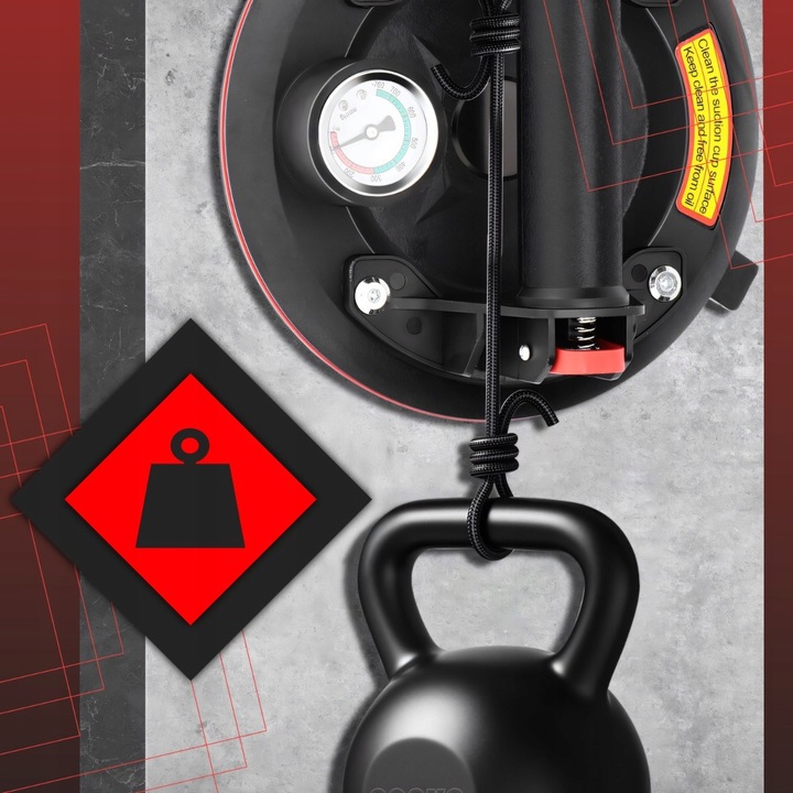 2X PRZYSSAWKA UCHWYT DO PŁYTEK GLAZURY SZYB 220KG Z POMPKĄ I