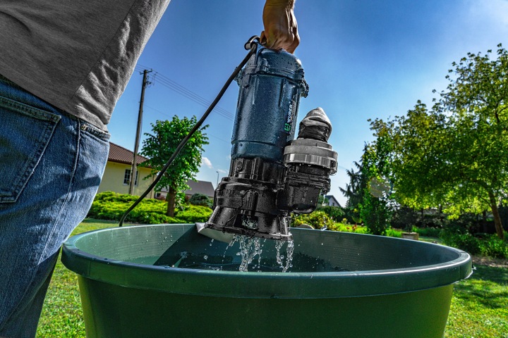 POMPA Z ROZDRABNIACZEM DO WODY BRUDNEJ CZYSTEJ SZAMBA 2500W MOCNA FAST FIX