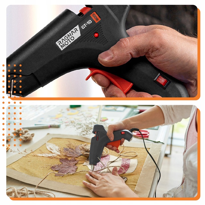 PISTOLET DO KLEJU NA GORĄCO DO KLEJENIA 100W 11mm +5 WKŁADÓW KLEJU