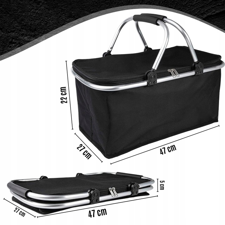 KOSZ PIKNIKOWY SKŁADANY KOSZYK TERMICZNY NA ZAKUPY PIKNIK RÓŻNE WZORY