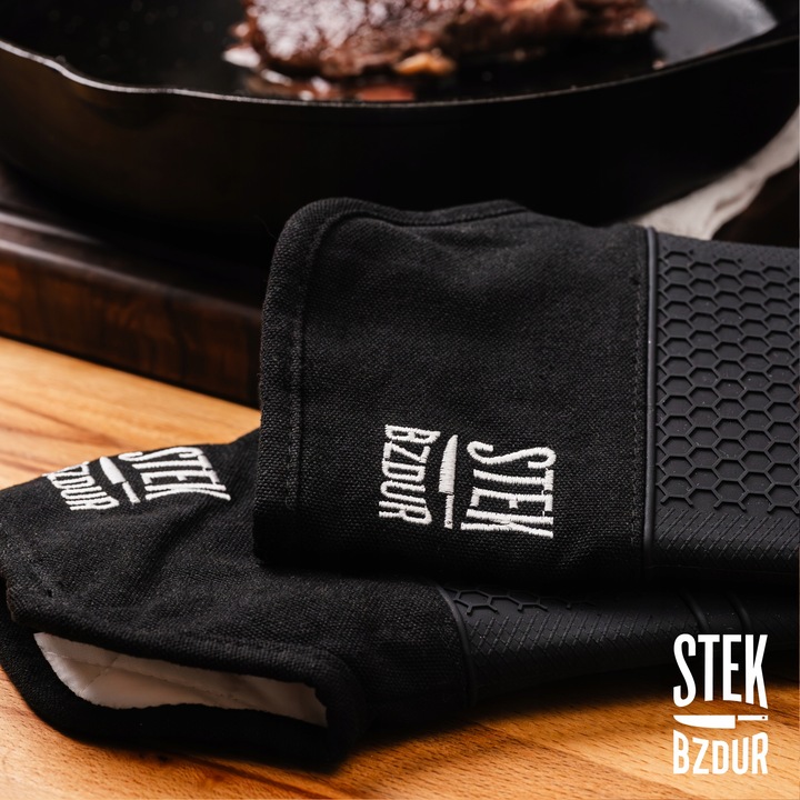 Rękawice Kuchenne Grillowe Stek Bzdur Silikonowe Żaroodporne Długie