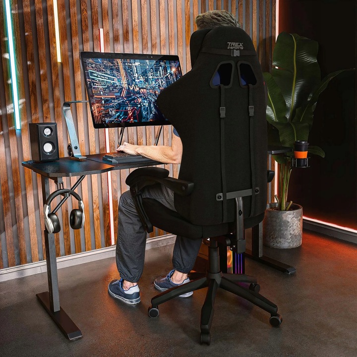 Biurko Gamingowe Regulowane 140x60cm Wysokość 56-79cm STRATOS TREX