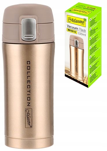 TERMOS KUBEK TERMICZNY BIDON STALOWY 320 ml ZŁOTY