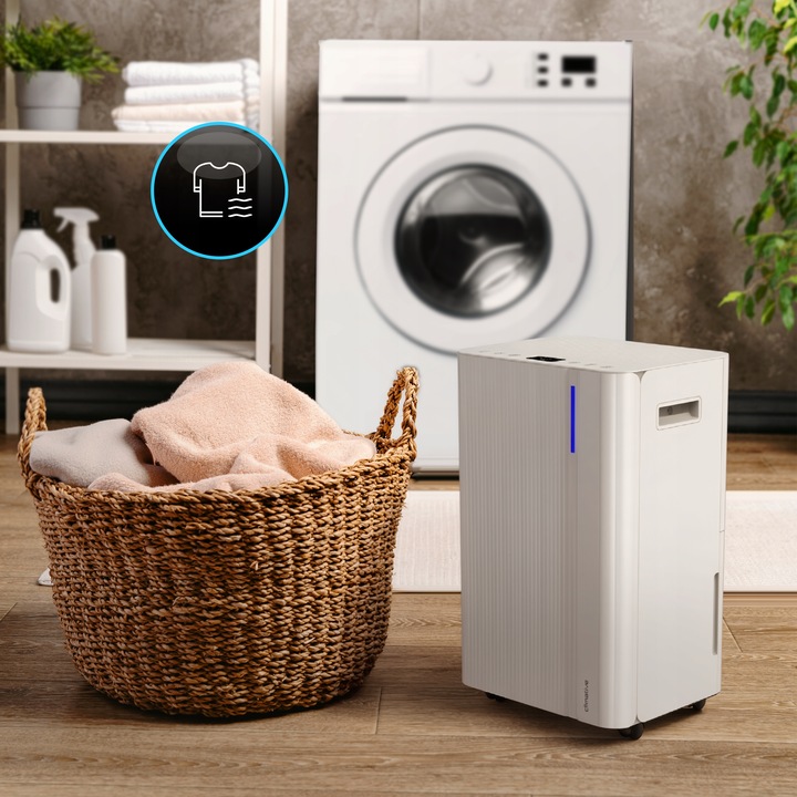 Osuszacz Powietrza Cube Pochłaniacz Wilgoci 20L Jonizacja WIFI 50 m2