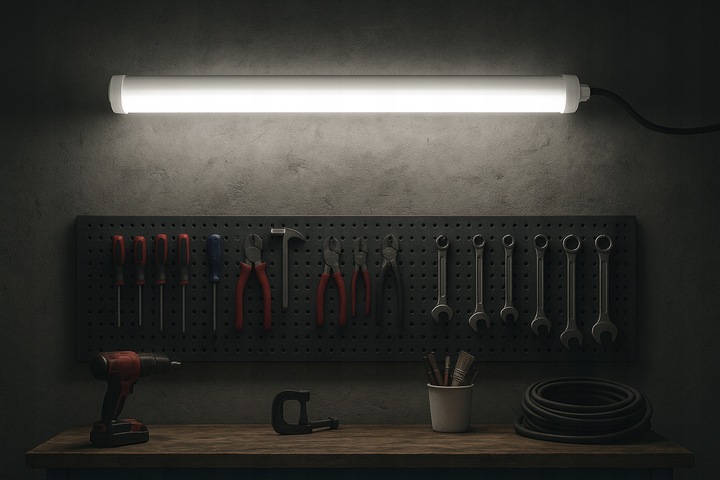 Lampa Sufitowa LED Do Garażu 60W 120cm 5000lm Warsztatu Oprawa