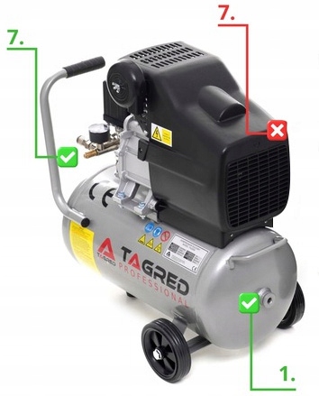 SPRĘŻARKA POWIETRZA KOMPRESOR OLEJOWY 3,4KM 24L OLEJ GRATIS
