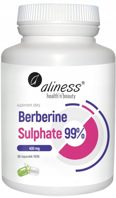 ALINESS Berberine Sulphate 99% 400mg ODCHUDZANIE SIARCZANY BERBERYNA 2x60 k