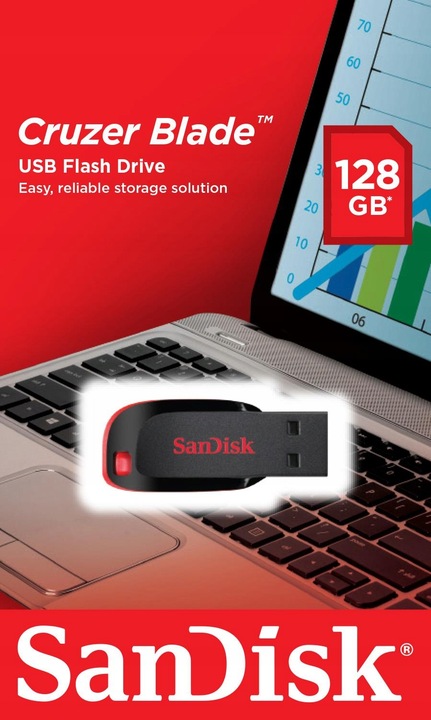 Pendrive SanDisk Cruzer Blade SDCZ50-128G-B35 (128GB; USB 2.0; kolor