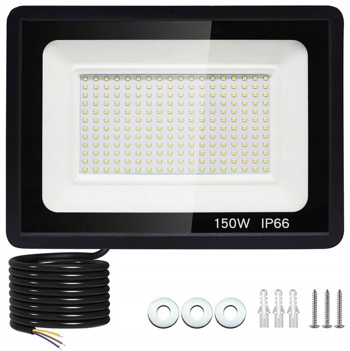 HALOGEN LED NAŚWIETLACZ LAMPA 150W REFLEKTOR SZKŁO HARTOWANE 14500lm