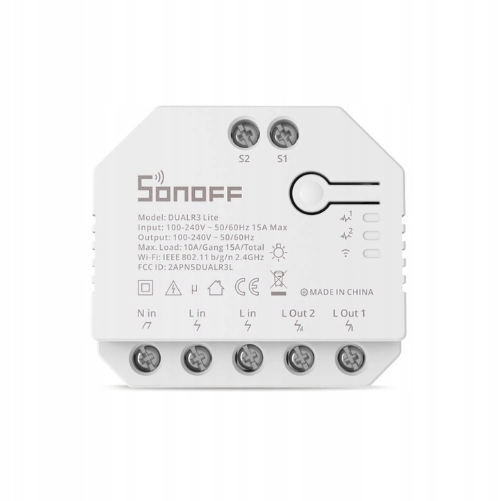 SONOFF DUAL R3 Lite Inteligentny Sterownik Do Rolet Wi-Fi 2-Ch
