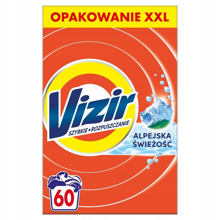 Vizir Skoncentrowany proszek do prania białego Alpine Fresh, 60 prań