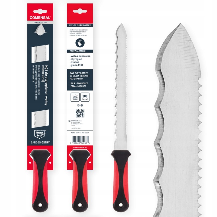 COMENSAL Nóż do materiałów izolacyjnych, do cięcia wełny, styropianu