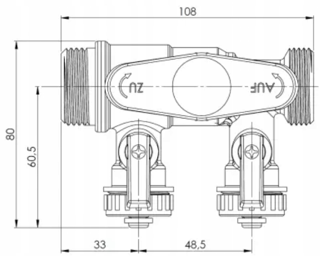AFRISO Zawór do napełniania i płukania instalacji AFC armatura 1"