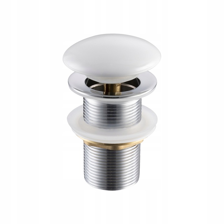 AQUAUNO KOREK UMYWALKOWY KLIK KLAK BEZ PRZELEWU CERAMICZNY BIAŁY model