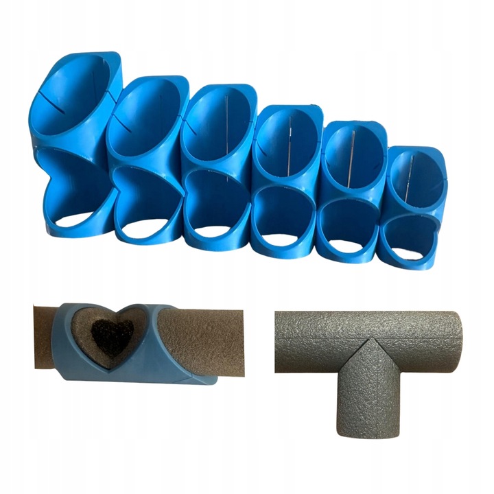 SZABLON DO DOCINANIA OTULINY IZOLACJI RUR ZESTAW 6 SZTUK