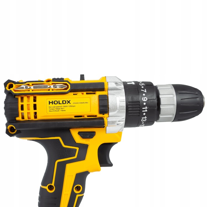 WIERTARKO WKRĘTARKA UDAROWA HOLDX DUŻY ZESTAW NARZĘDZI 2x AKU BITY
