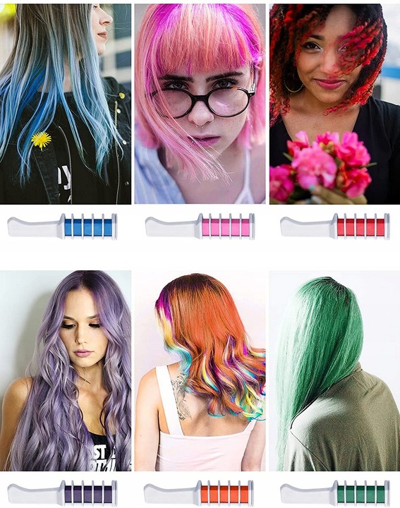 KREDA DO FARBOWANIA WŁOSÓW MALOWANIA Pasemka