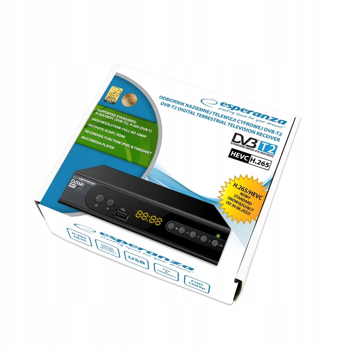Tuner DVB-T2 Esperanza EV106P