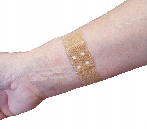 PLASTER Z OPATRUNKIEM 6CM x 5M DO CIĘCIA TKANINOWY