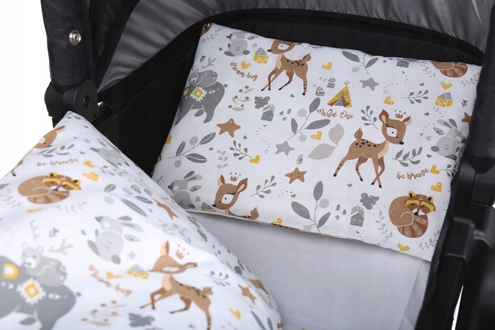 POŚCIEL DO KOŁYSKI WÓZKA 2 ELEMENTY 80x70cm BABYMAM