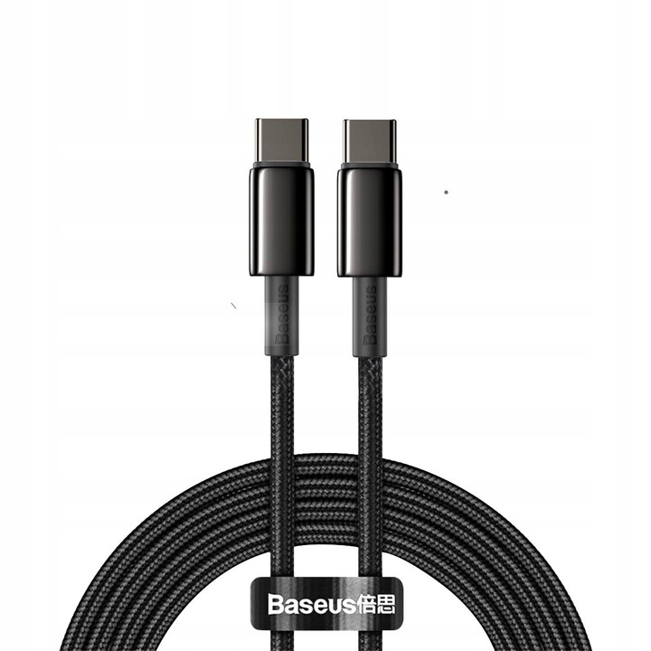 Baseus kabel Tungsten PD USB-C - USB-C 2,0 m czarny 100W
