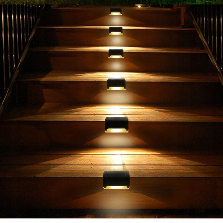6x Lampki SOLARNE Ogrodowe LED na Schody TARAS Płot Oświetlenie Balkon