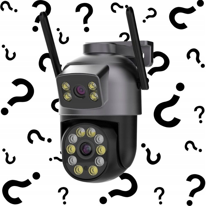 PODWÓJNA OBROTOWA KAMERA WIFI SMART ZEWNĘTRZNA 8MPX UHD DETEKCJA ALARM PUSH