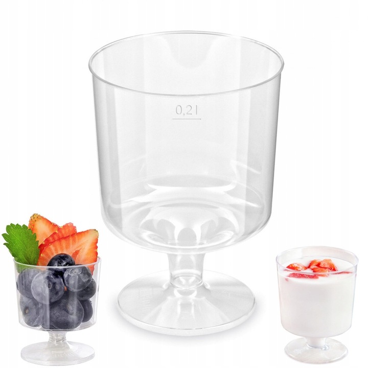 PUCHARKI DESEROWE KIELISZKI DO DESERÓW DRINKÓW DEGUSTACJI OKRĄGŁE 200ml 10