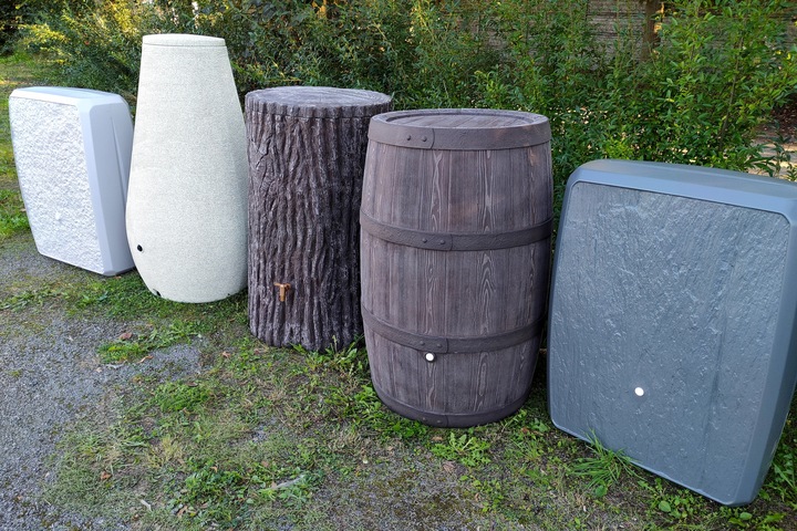 500 ZBIORNIK na DESZCZÓWKĘ POJEMNIK BECZKA WODĘ Antracyt Kamień + ZBIERACZ