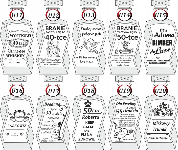 KARAFKA 6 SZKLANEK Z GRAWEREM DO WHISKY PREZENT