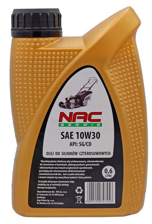 OLEJ DO KOSIARKI AGREGATU TRAKTORKA SAE30 0,6L NAC