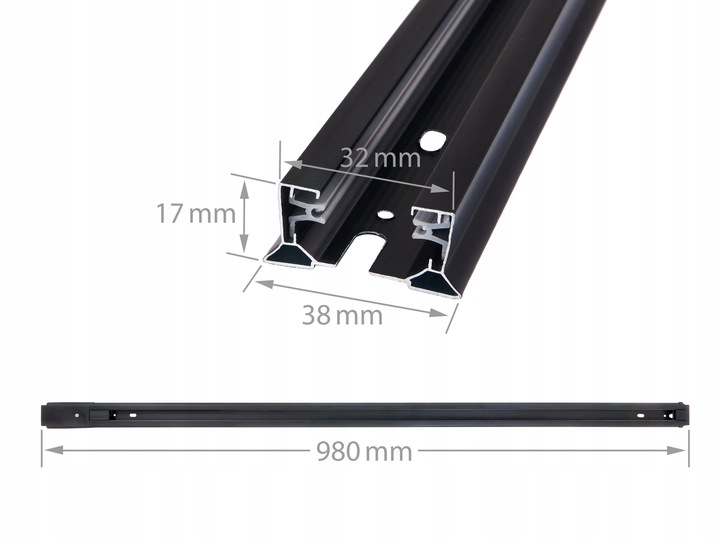 Oświetlenie Szynowe Szyna 1m 4x Reflektor LED GU10 Zestaw