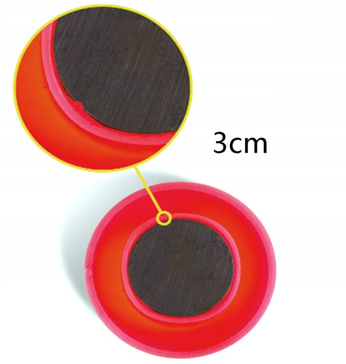Magnesy na lodówkę do tablic okrągłe mix kolorów 30 mm 40 sztuk
